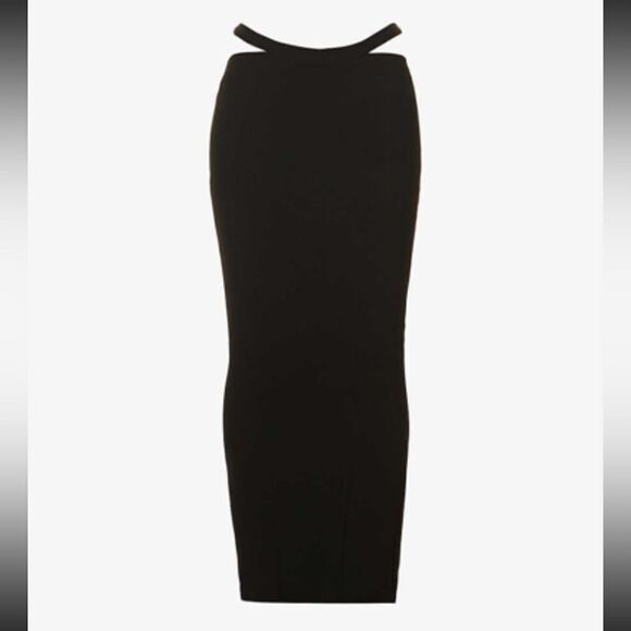 NWOT House Of Cb Martinez Maxi Black Skirt Cut Out Size S - Picture 8 of 12